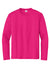 Sport-Tek YST350LS Youth Competitor Moisture Wicking Long Sleeve Crewneck T-Shirt Raspberry Pink Flat Front