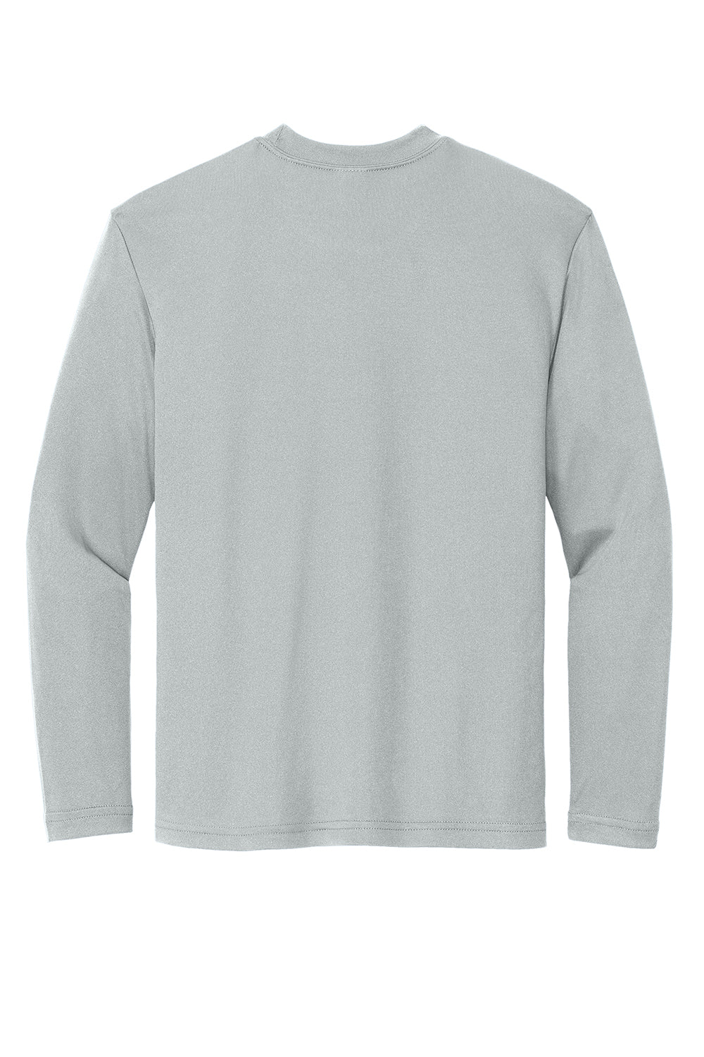 Sport-Tek YST350LS Youth Competitor Moisture Wicking Long Sleeve Crewneck T-Shirt Silver Grey Flat Back