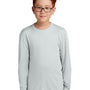 Sport-Tek Youth Competitor Moisture Wicking Long Sleeve Crewneck T-Shirt - Silver Grey