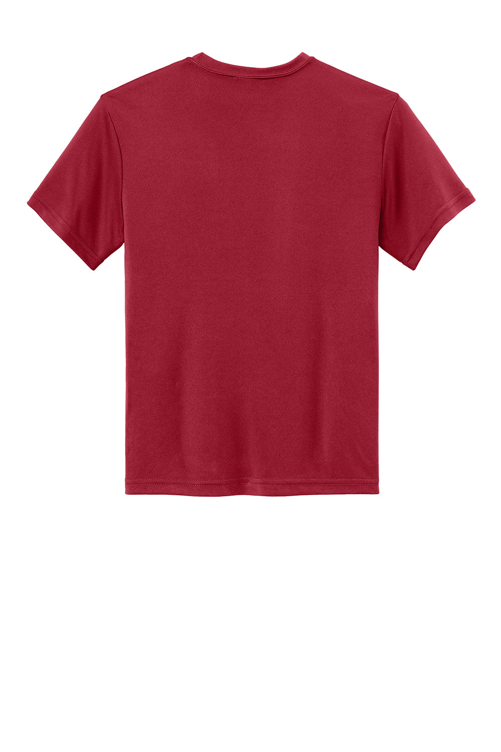 Sport-Tek YST350 Youth Competitor Moisture Wicking Short Sleeve Crewneck T-Shirt Deep Red Flat Back