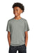 Sport-Tek YST350 Youth Competitor Moisture Wicking Short Sleeve Crewneck T-Shirt Concrete Grey Model Front