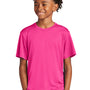 Sport-Tek Youth Competitor Moisture Wicking Short Sleeve Crewneck T-Shirt - Neon Pink