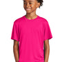 Sport-Tek Youth Competitor Moisture Wicking Short Sleeve Crewneck T-Shirt - Raspberry Pink