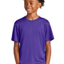 Sport-Tek Youth Competitor Moisture Wicking Short Sleeve Crewneck T-Shirt - Purple