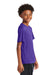 Sport-Tek YST350 Youth Competitor Moisture Wicking Short Sleeve Crewneck T-Shirt Purple Model Side