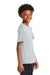 Sport-Tek YST350 Youth Competitor Moisture Wicking Short Sleeve Crewneck T-Shirt Silver Grey Model Side