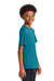 Sport-Tek YST350 Youth Competitor Moisture Wicking Short Sleeve Crewneck T-Shirt Tropic Blue Model Side