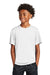 Sport-Tek YST350 Youth Competitor Moisture Wicking Short Sleeve Crewneck T-Shirt White Model Front