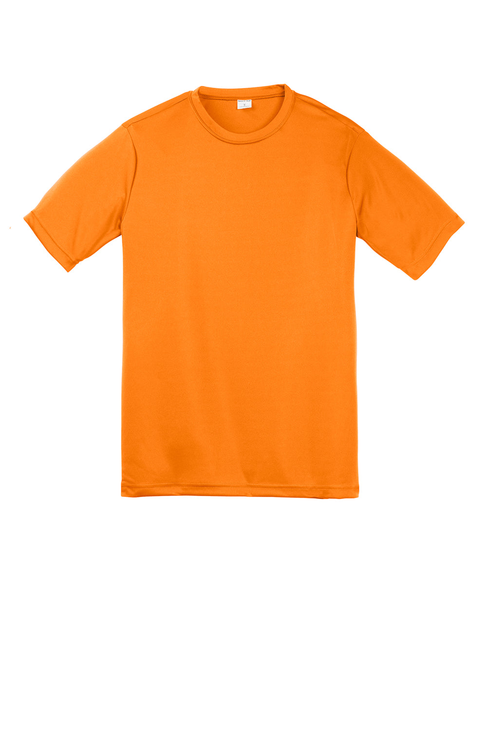 Sport-Tek YST350 Youth Competitor Moisture Wicking Short Sleeve Crewneck T-Shirt Neon Orange Flat Front