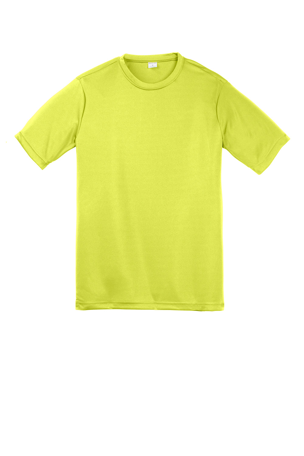 Sport-Tek YST350 Youth Competitor Moisture Wicking Short Sleeve Crewneck T-Shirt Neon Yellow Flat Front