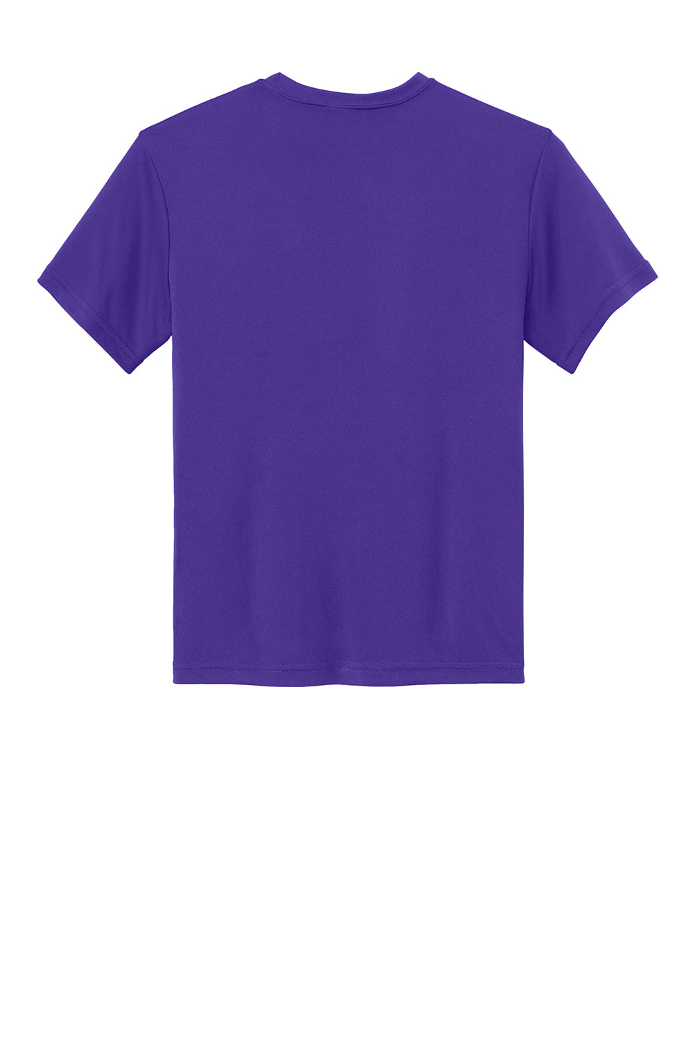 Sport-Tek YST350 Youth Competitor Moisture Wicking Short Sleeve Crewneck T-Shirt Purple Flat Back