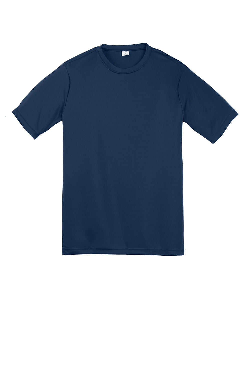 Sport-Tek YST350 Youth Competitor Moisture Wicking Short Sleeve Crewneck T-Shirt True Navy Blue Flat Front