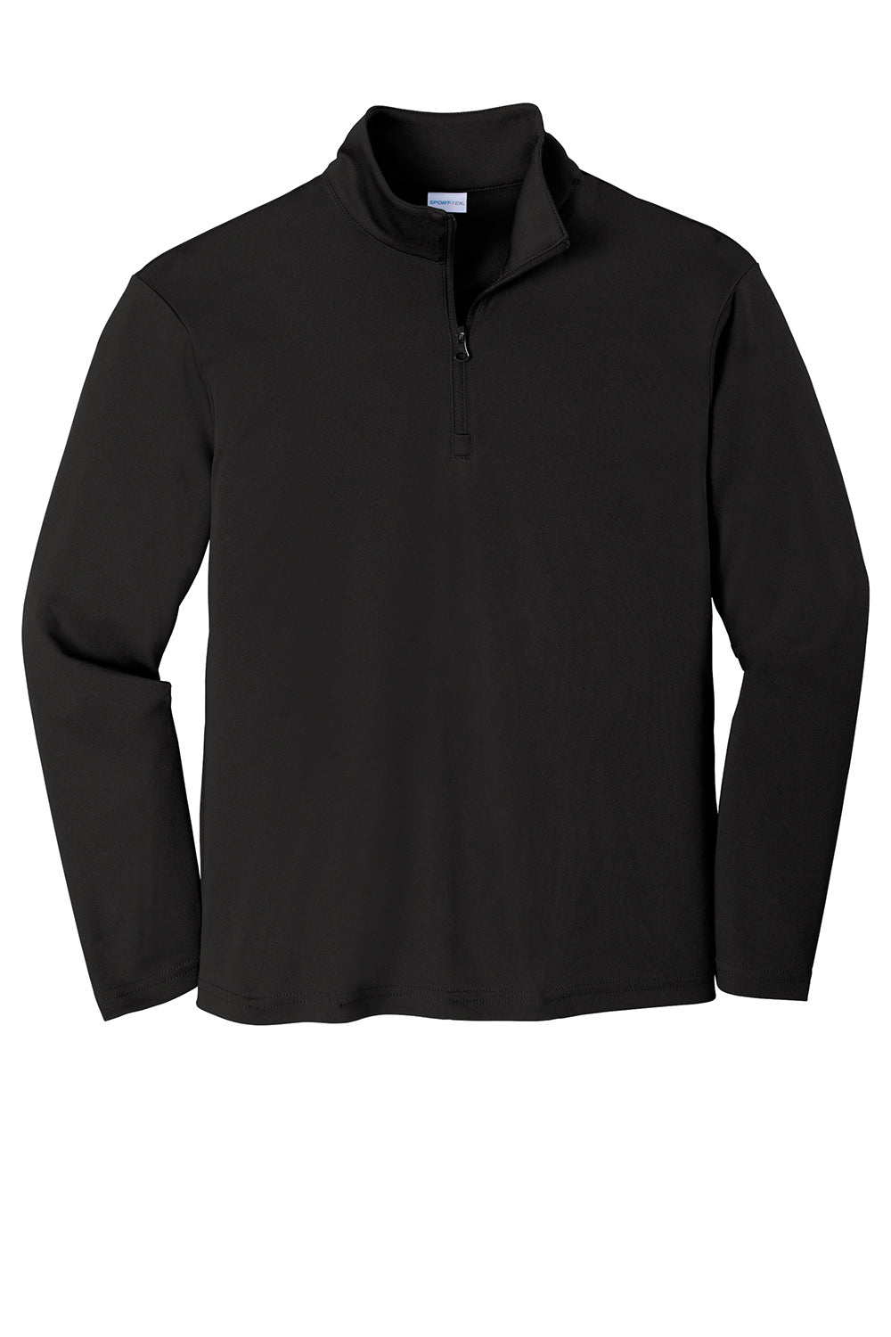 Sport-Tek YST357 Youth Competitor Moisture Wicking 1/4 Zip Sweatshirt Black Flat Front