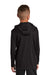 Sport-Tek YST358 Youth Competitor Moisture Wicking Long Sleeve Hooded T-Shirt Hoodie Black Model Back