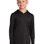 Sport-Tek Youth Competitor Moisture Wicking Long Sleeve Hooded T-Shirt Hoodie - Black