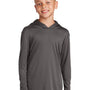 Sport-Tek Youth Competitor Moisture Wicking Long Sleeve Hooded T-Shirt Hoodie - Iron Grey