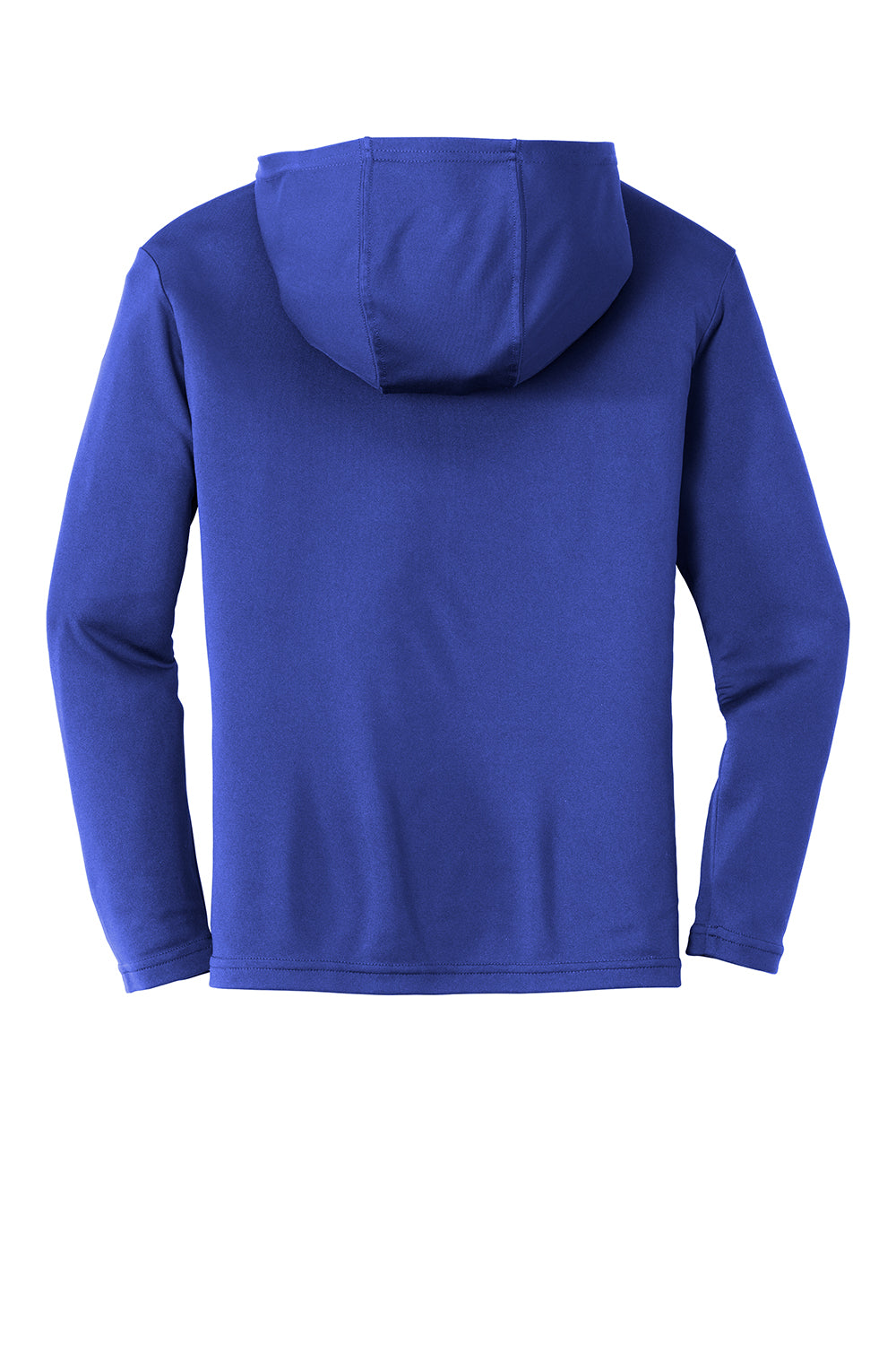 Sport-Tek YST358 Youth Competitor Moisture Wicking Long Sleeve Hooded T-Shirt Hoodie True Royal Blue Flat Back