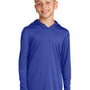 Sport-Tek Youth Competitor Moisture Wicking Long Sleeve Hooded T-Shirt Hoodie - True Royal Blue