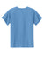 Sport-Tek YST359 Youth PosiCharge Competitor 2-Button Short Sleeve Henley Carolina Blue Flat Back