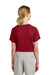 Sport-Tek YST359 Youth PosiCharge Competitor 2-Button Short Sleeve Henley Deep Red Model Back