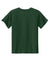 Sport-Tek YST359 Youth PosiCharge Competitor 2-Button Short Sleeve Henley Forest Green Flat Back