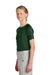 Sport-Tek YST359 Youth PosiCharge Competitor 2-Button Short Sleeve Henley Forest Green Model Side