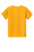 Sport-Tek YST359 Youth PosiCharge Competitor 2-Button Short Sleeve Henley Gold Flat Back