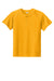 Sport-Tek YST359 Youth PosiCharge Competitor 2-Button Short Sleeve Henley Gold Flat Front