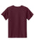 Sport-Tek YST359 Youth PosiCharge Competitor 2-Button Short Sleeve Henley Maroon Flat Back