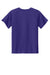 Sport-Tek YST359 Youth PosiCharge Competitor 2-Button Short Sleeve Henley Purple Flat Back