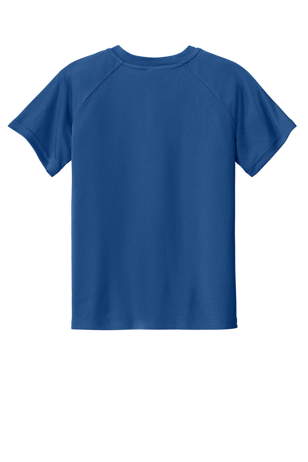 Sport-Tek YST359 Youth PosiCharge Competitor 2-Button Short Sleeve Henley Royal Blue Flat Back