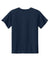 Sport-Tek YST359 Youth PosiCharge Competitor 2-Button Short Sleeve Henley True Navy Blue Flat Back