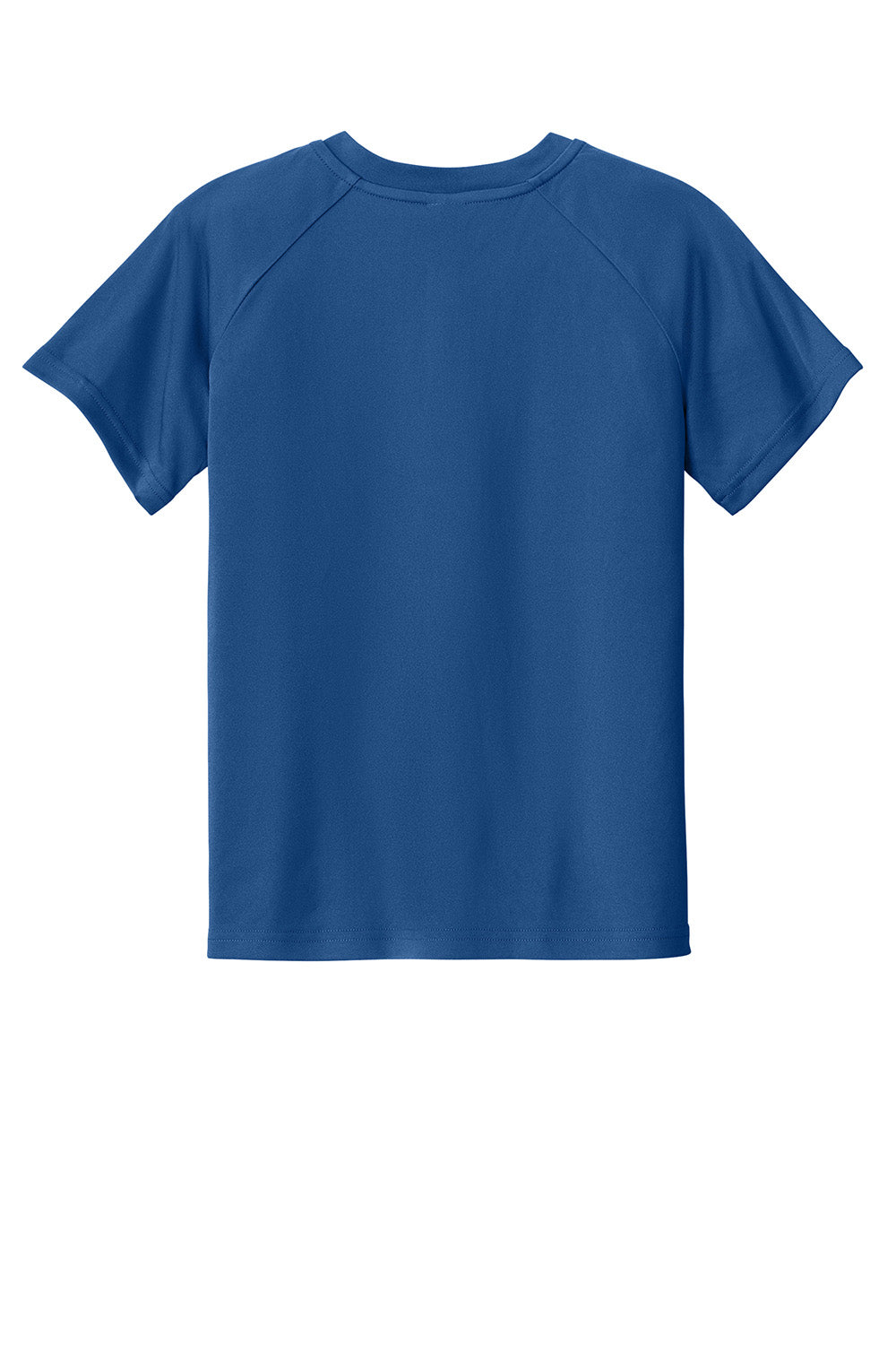 Sport-Tek YST359 Youth PosiCharge Competitor 2-Button Short Sleeve Henley True Royal Blue Flat Back