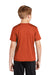 Sport-Tek YST360 Youth Contender Heather Moisture Wicking Short Sleeve Crewneck T-Shirt Heather Deep Orange Model Back