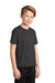 Sport-Tek YST360 Youth Contender Heather Moisture Wicking Short Sleeve Crewneck T-Shirt Heather Graphite Grey Model 3q