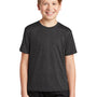 Sport-Tek Youth Contender Heather Moisture Wicking Short Sleeve Crewneck T-Shirt - Heather Graphite Grey