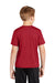 Sport-Tek YST360 Youth Contender Heather Moisture Wicking Short Sleeve Crewneck T-Shirt Heather Scarlet Red Model Back