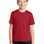 Sport-Tek Youth Contender Heather Moisture Wicking Short Sleeve Crewneck T-Shirt - Heather Scarlet Red