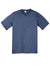 Sport-Tek YST360 Youth Contender Heather Moisture Wicking Short Sleeve Crewneck T-Shirt Heather True Navy Blue Flat Front