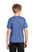 Sport-Tek YST360 Youth Contender Heather Moisture Wicking Short Sleeve Crewneck T-Shirt Heather True Royal Blue Model Back