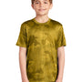 Sport-Tek Youth CamoHex Moisture Wicking Short Sleeve Crewneck T-Shirt - Gold