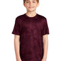 Sport-Tek Youth CamoHex Moisture Wicking Short Sleeve Crewneck T-Shirt - Maroon