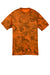 Sport-Tek YST370 Youth CamoHex Moisture Wicking Short Sleeve Crewneck T-Shirt Neon Orange Flat Front