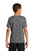 Sport-Tek YST390 Youth Electric Heather Moisture Wicking Short Sleeve Crewneck T-Shirt Grey Black Electric Model Back