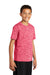 Sport-Tek YST390 Youth Electric Heather Moisture Wicking Short Sleeve Crewneck T-Shirt Power Pink Electric Model 3q