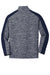 Sport-Tek YST397 Youth Electric Heather Moisture Wicking 1/4 Zip Sweatshirt True Navy Blue Electric/True Navy Blue Flat Back