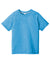 Sport-Tek YST400 Youth Moisture Wicking Short Sleeve Crewneck T-Shirt Heather Pond Blue Flat Front