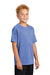 Sport-Tek YST400 Youth Moisture Wicking Short Sleeve Crewneck T-Shirt Heather True Royal Blue Model 3q