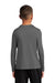 Sport-Tek YST420LS Youth Moisture Wicking Long Sleeve Crewneck T-Shirt Dark Smoke Grey Model Back