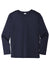 Sport-Tek YST420LS Youth Moisture Wicking Long Sleeve Crewneck T-Shirt True Navy Blue Flat Front